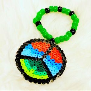 💘 Peace Sign KANDI Perler Bracelet 💘